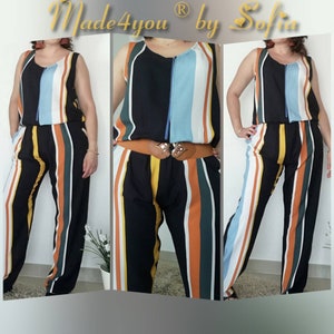 Striped Jumpsuit, Jumpsuits & Rompers, Handmade in Portugal, Made4You, Macacão, Party Wear, Jumpsuit, Wedding Jumpsuit, Summer Jumpsuit