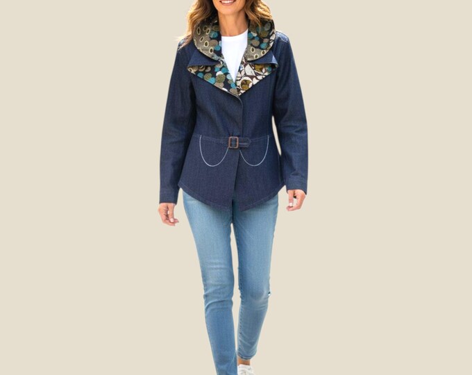 Denim Jacket, Women's Jackets & Coats, Denim jacket, Women's clothing, Handmade Jacket, Coat, Vintage Jacket, made in Portugal