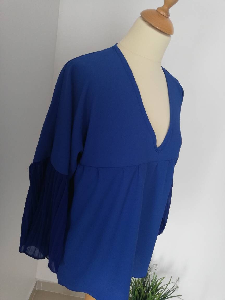 Royal Blue Tunic Womens Clothing Plus Size Blouses - Etsy