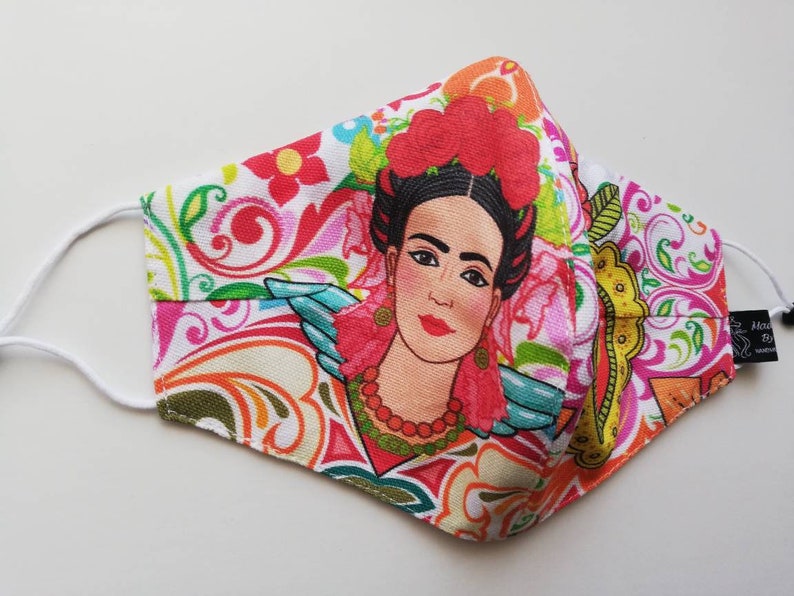Frida Lover Model Mask, Frida ansiktsmask, Återanvändbar ansiktsmask, Resemask, Anti Dust mask, Frida mask, Frida lovers, Stoffmaske, Masker bild 7