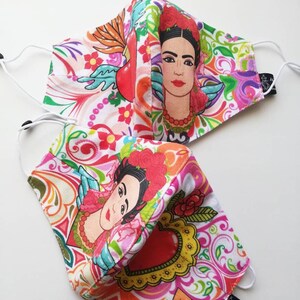 Frida Lover Model Mask, Frida ansiktsmask, Återanvändbar ansiktsmask, Resemask, Anti Dust mask, Frida mask, Frida lovers, Stoffmaske, Masker bild 6
