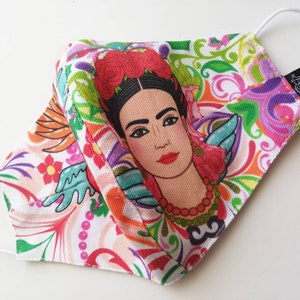 Frida Lover Model Mask, Frida ansiktsmask, Återanvändbar ansiktsmask, Resemask, Anti Dust mask, Frida mask, Frida lovers, Stoffmaske, Masker bild 2