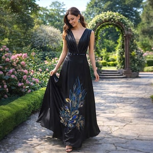 peacocks party dresses Amazon.com: Women's Vintage Peacock Sequin Dresses V Neck Party Prom Evening Maxi Dress : Clothing, Shoes & Jewelry