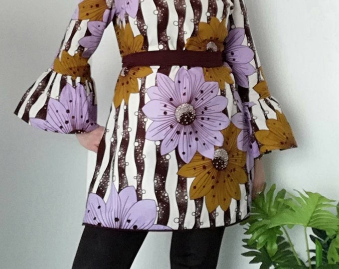 Tunic in Capulana, Women Clothes, African Fabric, Blouses, Womens Clothing