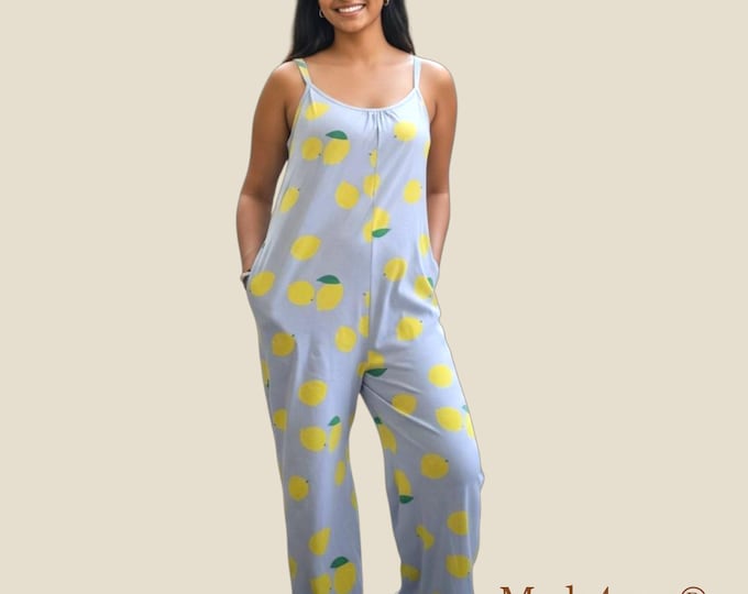 Summer Lemon Jumpsuit – One of a Kind - Women Jumpsuit