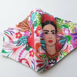 Frida Lover Model Mask, Frida ansiktsmask, Återanvändbar ansiktsmask, Resemask, Anti Dust mask, Frida mask, Frida lovers, Stoffmaske, Masker bild 9