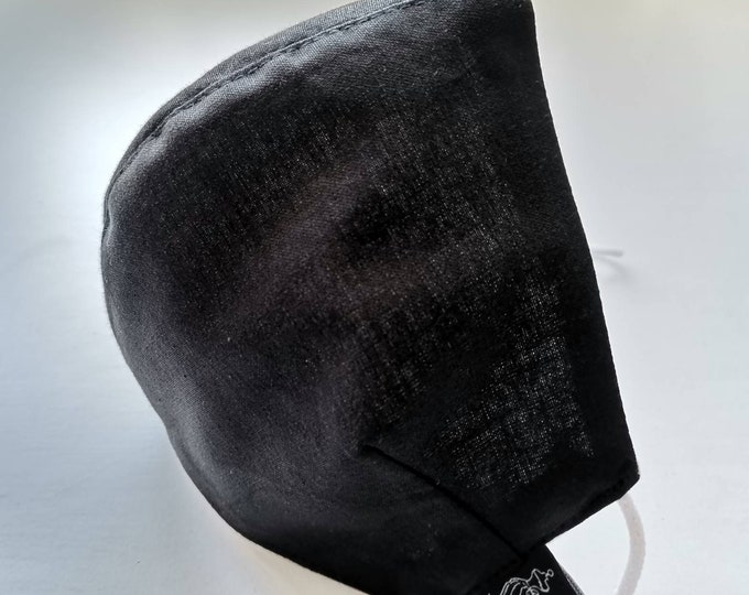 Mask Model Confort Linen Black, Washable mask, Reusable face mask, Cotton mask, Anti Dust mask, Stoffmaske, Linen Mask, Maskes,Stoffmask