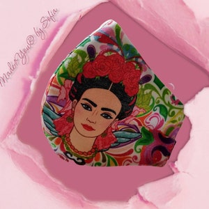 Frida Lover Model Mask, Frida ansiktsmask, Återanvändbar ansiktsmask, Resemask, Anti Dust mask, Frida mask, Frida lovers, Stoffmaske, Masker bild 8