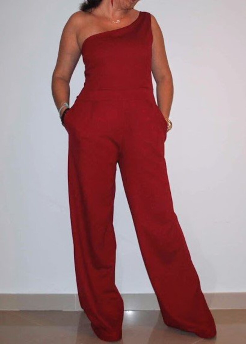 red jumpsuit women's clothing