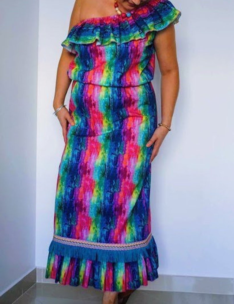 Long Dress 100% cotton, Women's Clothing, Long Dress, Cotton Dress, Boho Style image 3