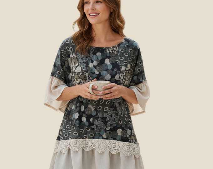 Blouses, Amélia Model Tunic, Womens Clothing, Tunic, Handmade Tunic, Party blouse, Tops and Tees, Party blouse, Custom blouse, Tunic