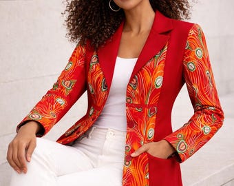 Afrikansk tygjacka, Casaco em Capulana, Damkläder, Kappor, Afrikanska kläder, Handgjorda kappor, Tillverkad i Portugal, Capulanakläder