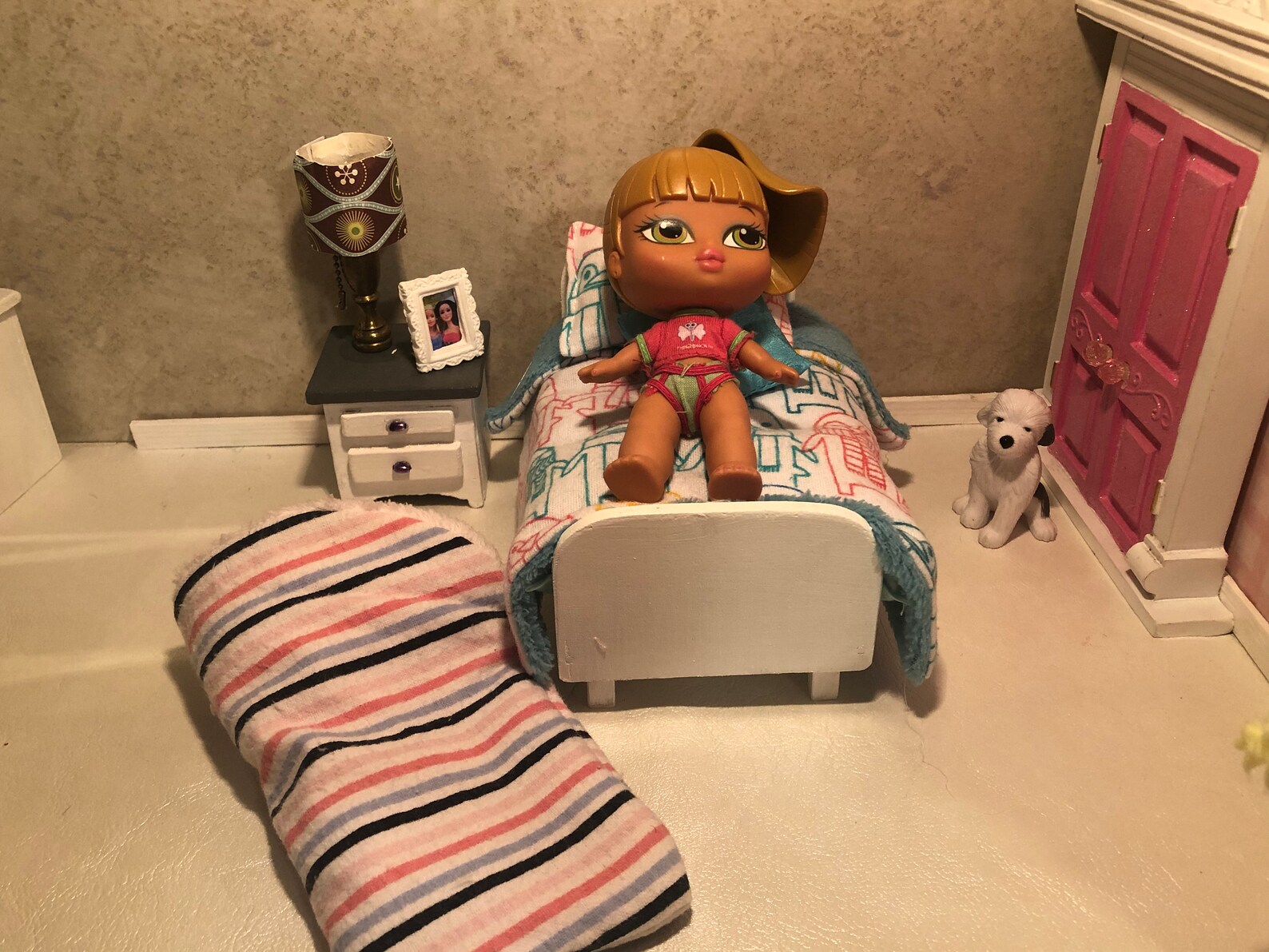 Bratz Baby Doll Wood Bed Bedspread Pillows Blankets & Etsy