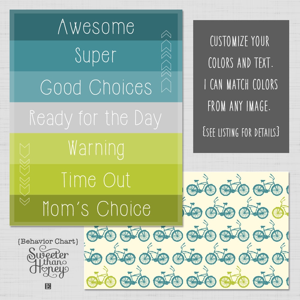 Printable Behavior Chart DIY Kids Magnet Clip Chart Home | Etsy