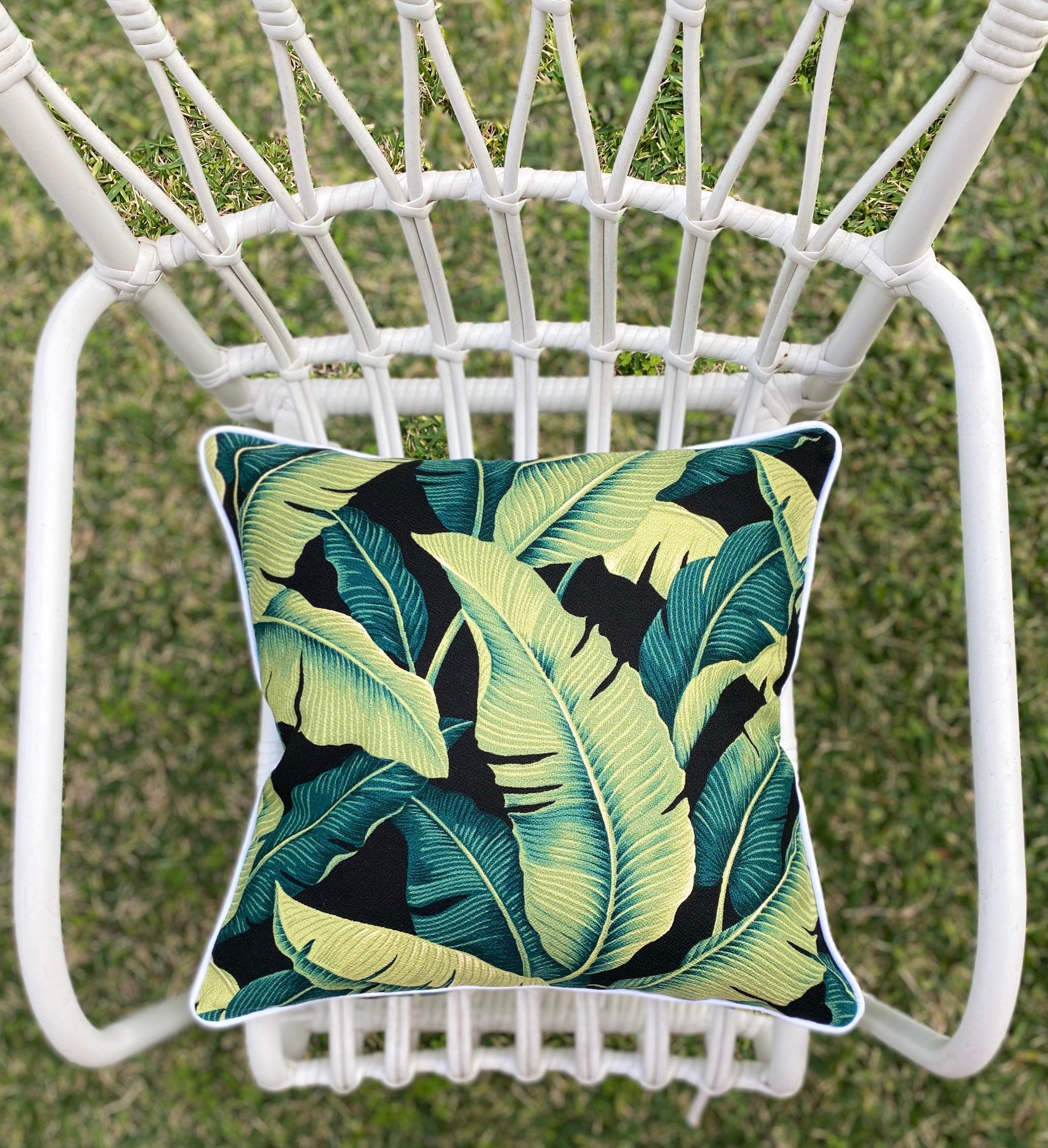 Hawaiian Tropical cushion cover Irene Black Beach Coastal Etsy