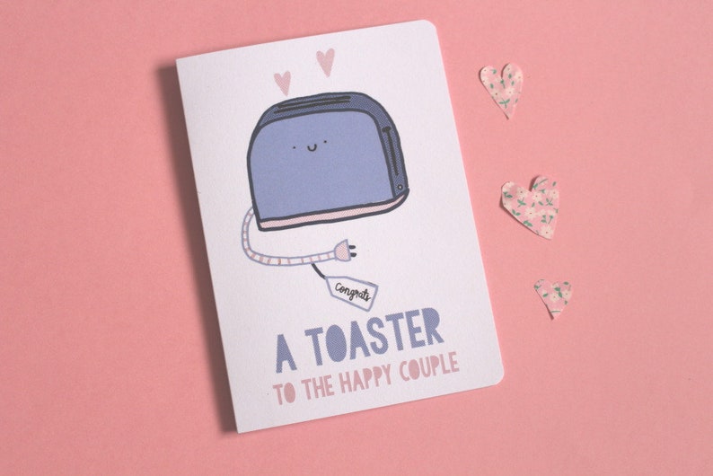 Funny Wedding Card Toaster pun joke A toaster to the Etsy
