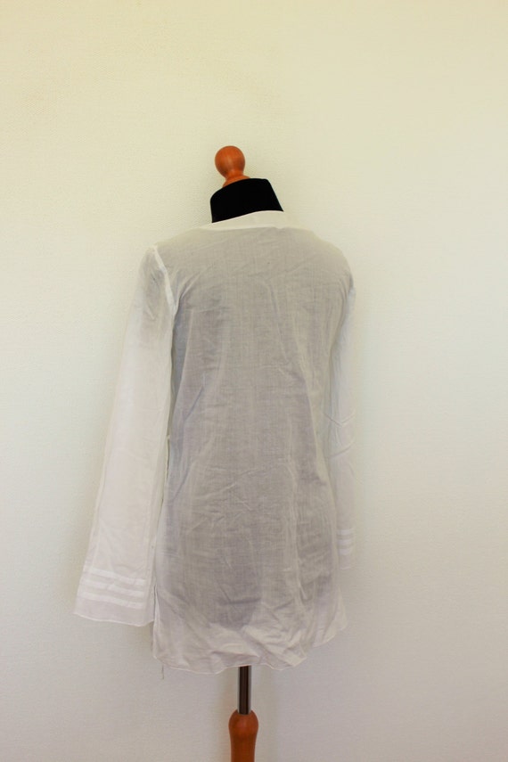 White Folk blouse Embroidered Cotton Tunic  Boho … - image 2