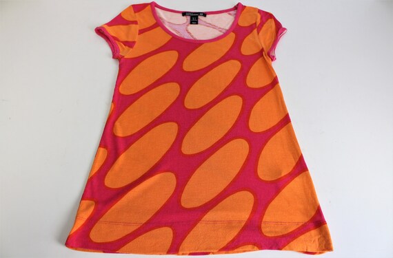 MARIMEKKO Shirt Abstract print Top Red Orange Mar… - image 4