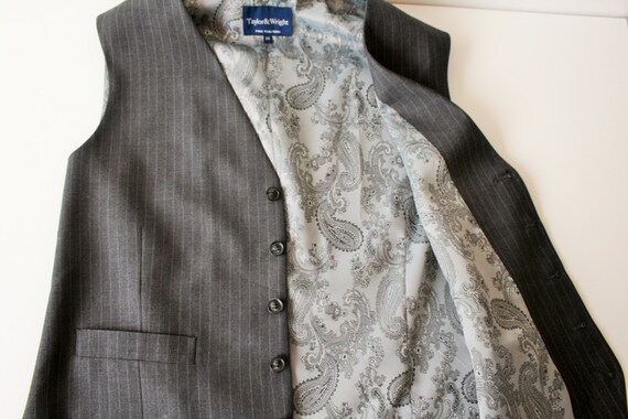 Gray Wedding Vest Mens Vest Steampunk Vest Grey M… - image 4