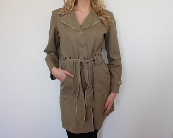 Men's Vintage Brooks Brothers Trench Coat, Wool Lined Classic