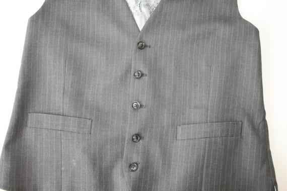 Gray Wedding Vest Mens Vest Steampunk Vest Grey M… - image 5