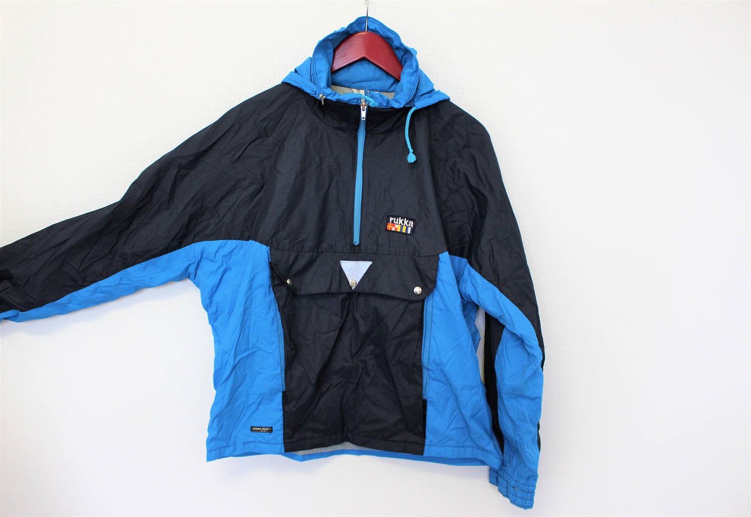 light blue ski jacket