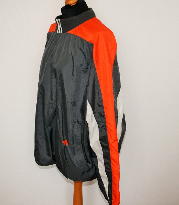 adidas jacket orange stripes