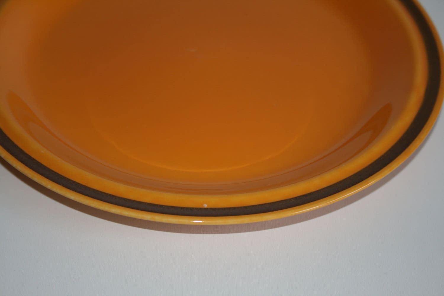 Rare Vintage Egersund Norway Unique Set of 3 Plates Yellow and
