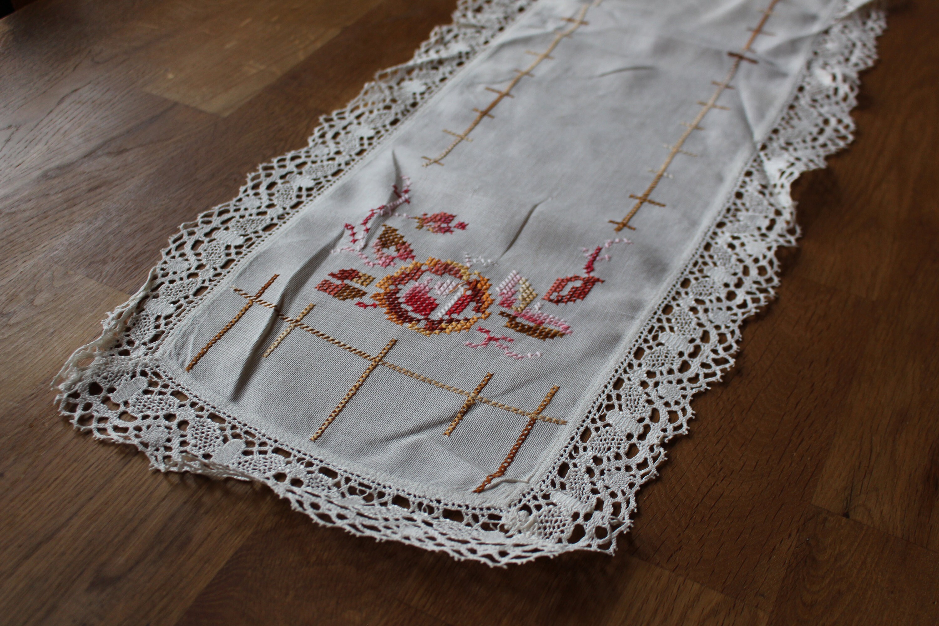From Sweden＊Vintage linen Cloth・* Early 1900s Linen Cloth Handmade Sweden - Unique Tablecloth