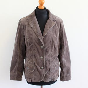 Brown Velvet jacket Womens Fitted Gray Brown Velvet Blazer Boho Hippie Cocktail Party jacket brownish Gray Velveteen Jacket Medium to Large