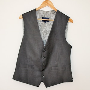 Grijze bruiloft Vest heren Vest Steampunk Vest grijs heren gilet klassieke formele ingerichte Gentlemen's Vest officiële middelgroot