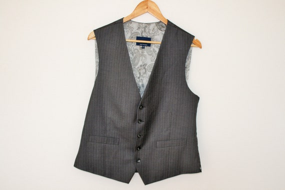 Gray Wedding Vest Mens Vest Steampunk Vest Grey Me