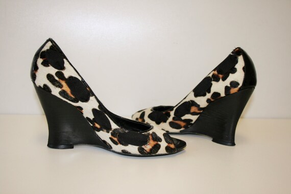 animal print wedge shoes