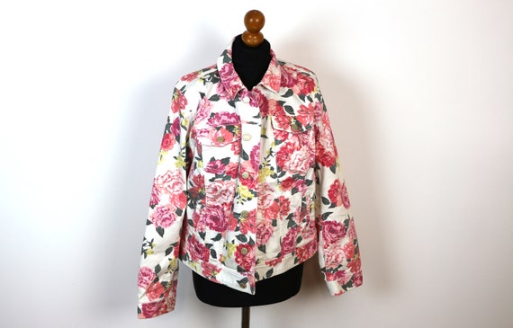 talbots pink denim jacket