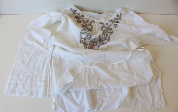 White Folk blouse Embroidered Cotton Tunic  Boho … - image 3