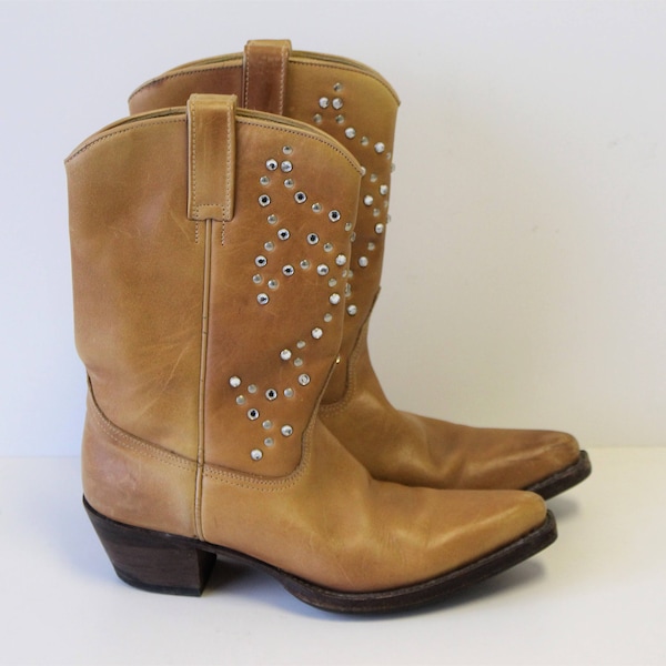 Kowbojskie buty SENDRA damskie Kentucky Western Karmel skórzane haftowane buty rozmiar 37 (EUR);  6,5 (kobiety amerykańskie); 4,5 (Wielka Brytania)