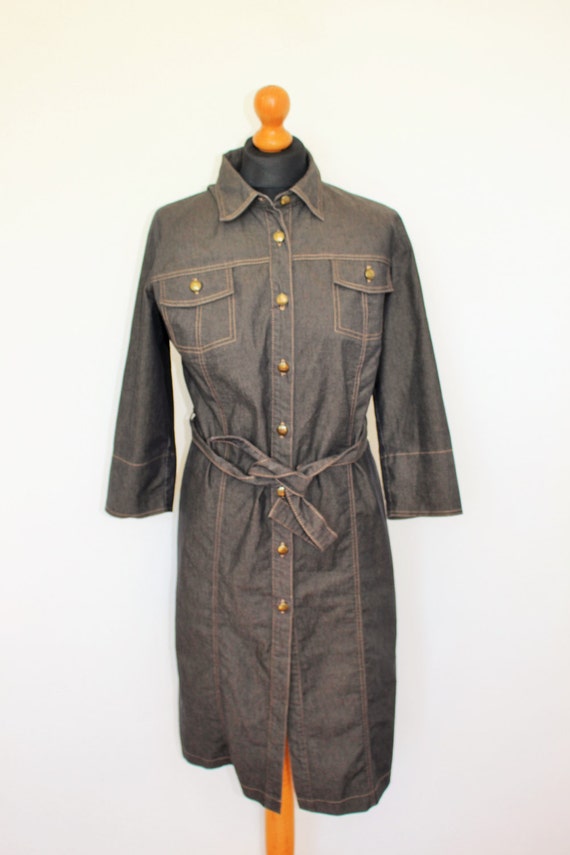 long sleeve womens denim dress