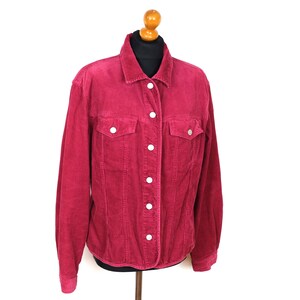 Pink Corduroy Jacket Womens Maroon Velveteen Sports Blazer Oversiozed Hippie Boho Chic Festival Secretary  medium to large Size