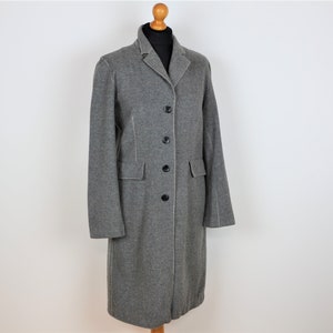 Abrigo gris KOOKAI Abrigo de franela gris claro Gabardina clara de mujer Classic Tamaño pequeño a mediano