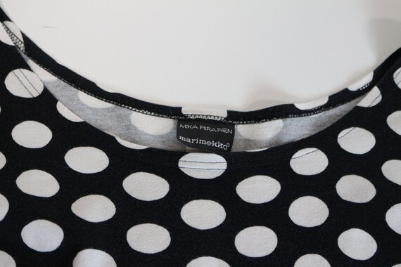 MARIMEKKO Shirt Black White Polka Dot Shirt  Cott… - image 4