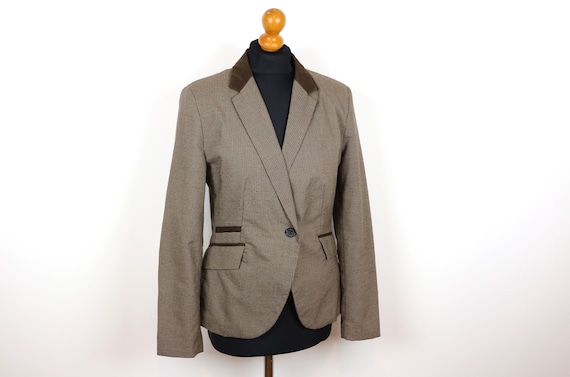Womens tweed jacket store with elbow patches