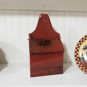 French Salt Box, French Country Cottage, Farmhouse Charm. Country Cabinet, Vintage Salt Box