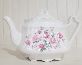 Arthur Wood and Son From Staffordshire,  England, Tea Server, Small China Tea Pot, Rose Design China Tea Pot