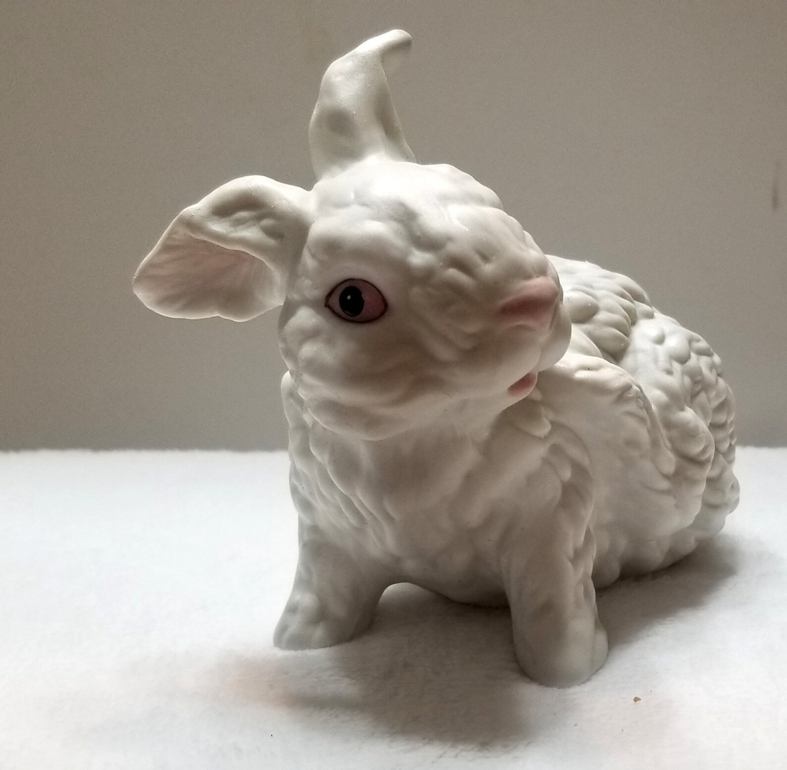 black and white rabbit figurine