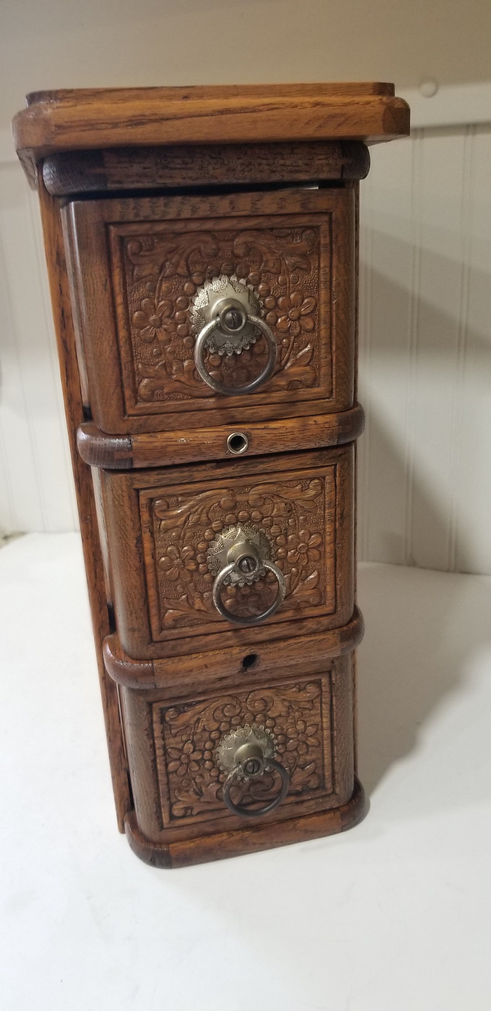 One Vintage Stack of Three Drawers Sewing Machine Drawers Etsy