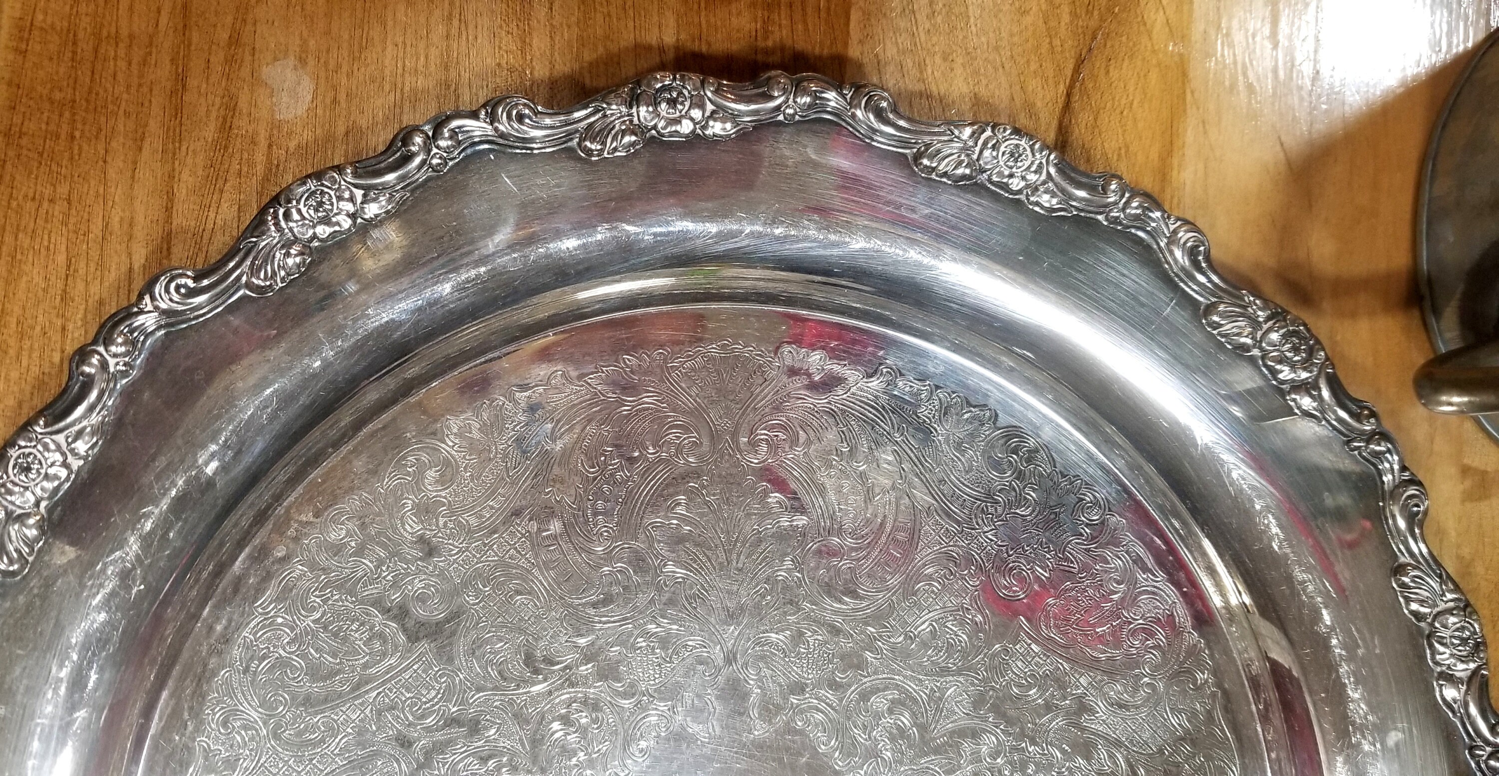 Oneida Silver Platter Silver Plate Dinnerware Large Heavy Etsy