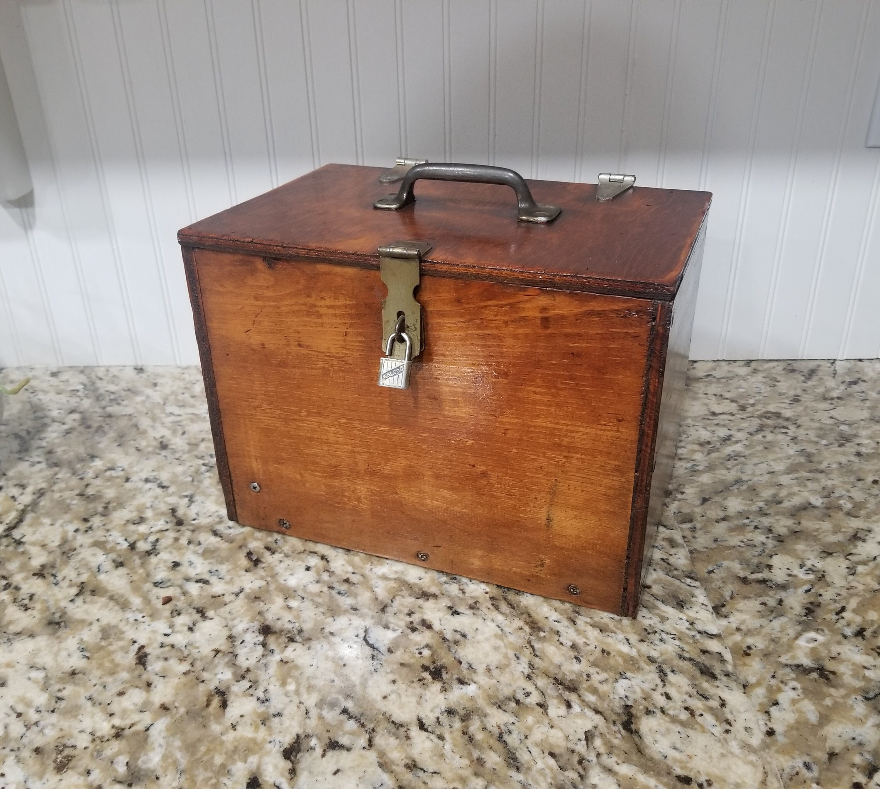 Vintage wooden military crate, Soviet Union 1980