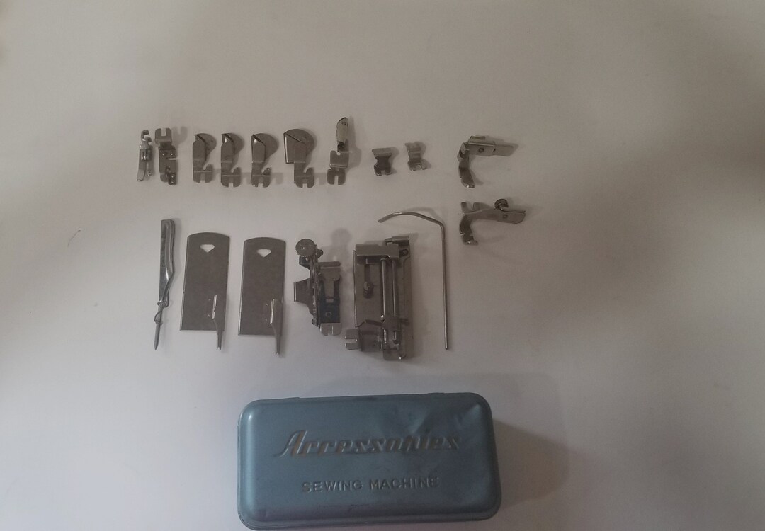 Several Different Vintage Sewing Machine Parts, Antique Sewing Machine