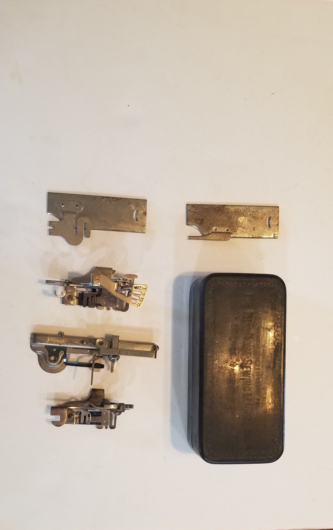 Several Different Vintage Sewing Machine Parts, Antique Sewing Machine