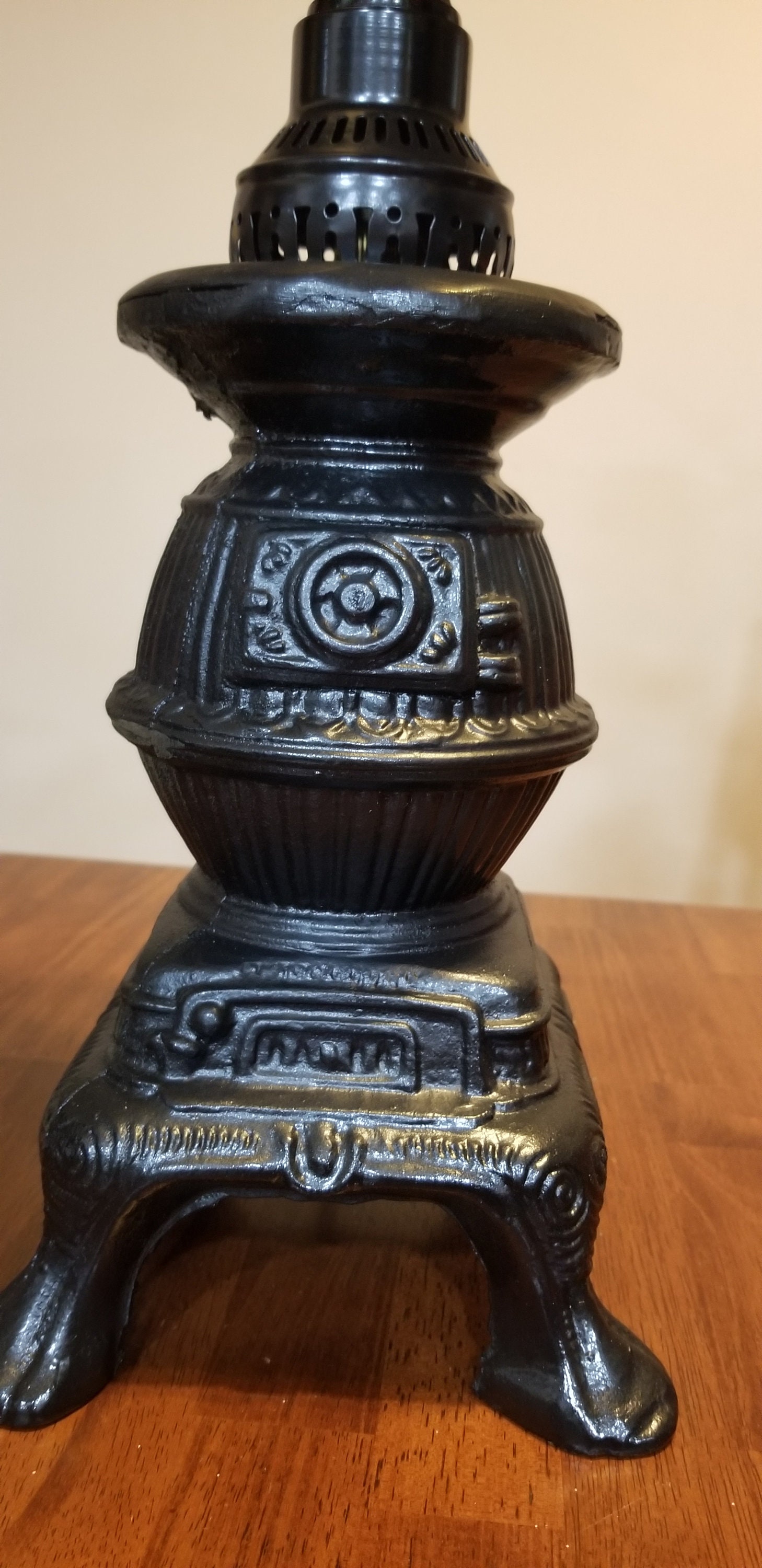 Antique Stove Lamp Cast Aluminum Stove Lamp Reading Lamp Etsy